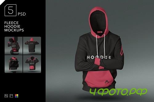 Fleece Hoodie Mockups - 17652446