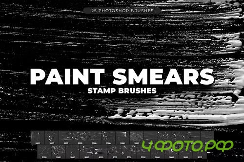 25 Paint Smears Photoshop Brushes - GHR4PMN