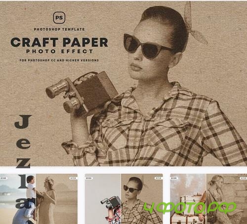 Craft Paper Photo Effect - 8H56ESG