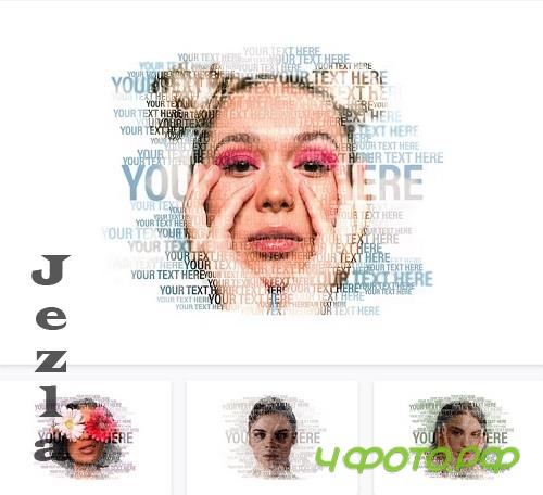 Text Masking Portrait Photo Effect - 25436118