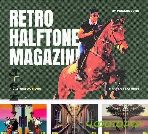 Retro Magazine Halftone Actions - 25438079 Retro Magazine Halftone Actions - 25438079