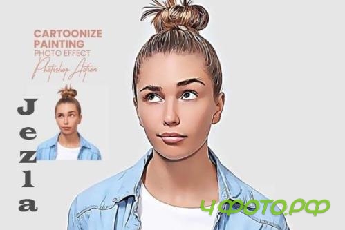 Cartoonize Painting Photoshop Action - 16521045