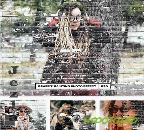 Graffiti Painting Photo Effect - K5LQER2
