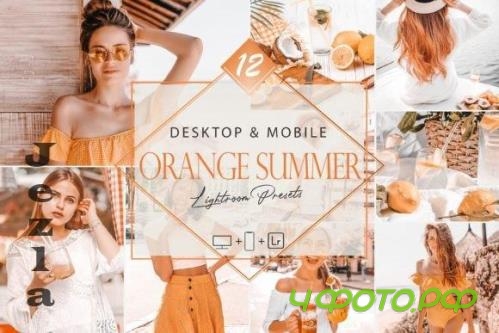 12 Orange Summer Lightroom Presets