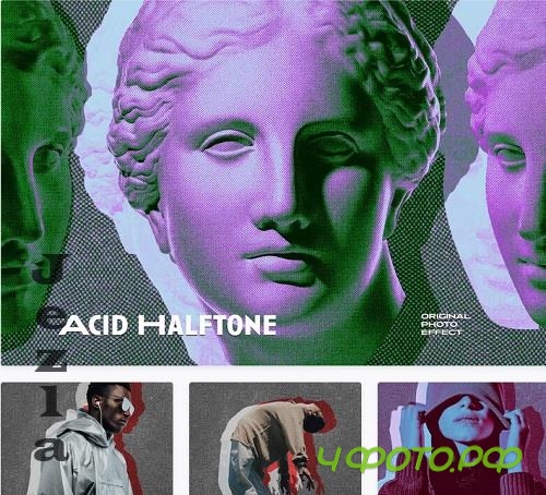 Acid Halftone Photo Effect - 31380472