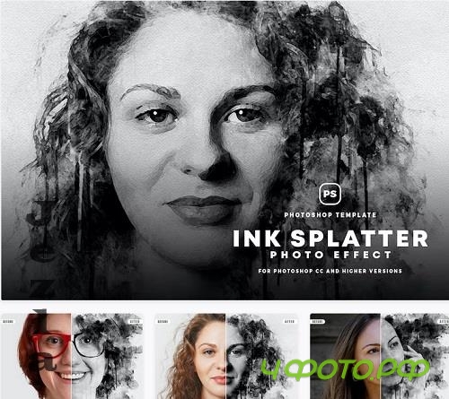 Ink Splatter Photo Effect - N9937WA