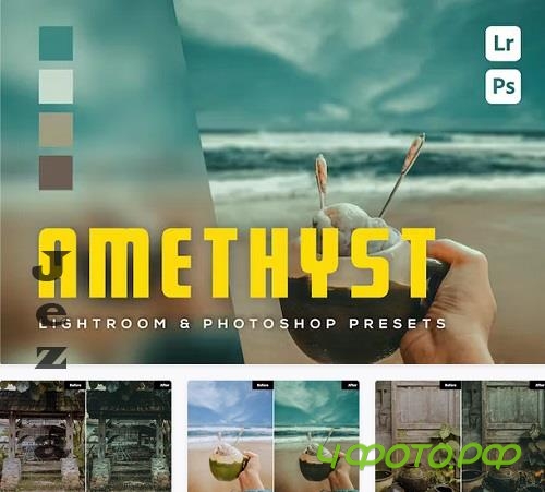 6 Amethyst Lightroom and Photoshop Presets - X7LN3UZ