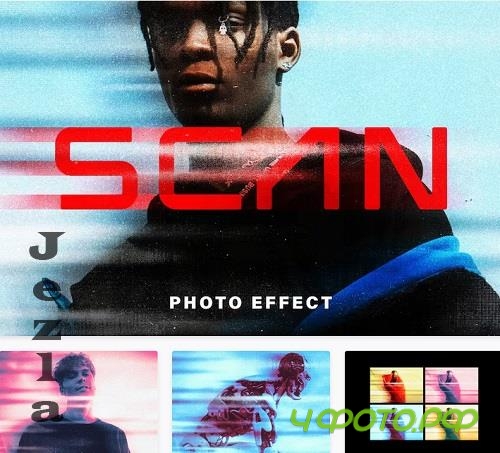 Retro Scan Photo Effect - 35803414