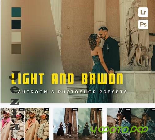 6 Light and Brown Lightroom and Photoshop Presets - 5EZDTEH