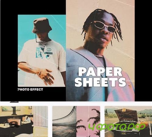 Crumpled Paper Sheets Poster Effect - 42148237 Crumpled Paper Sheets Poster Effect - 42148237
