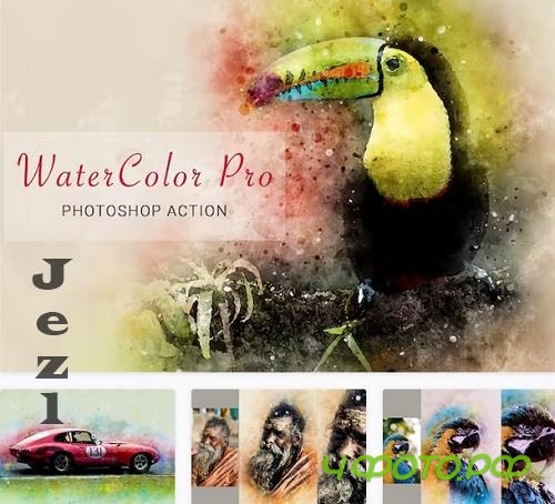 Watercolor Pro Photoshop Action - TNBUYJR Watercolor Pro Photoshop Action - TNBUYJR