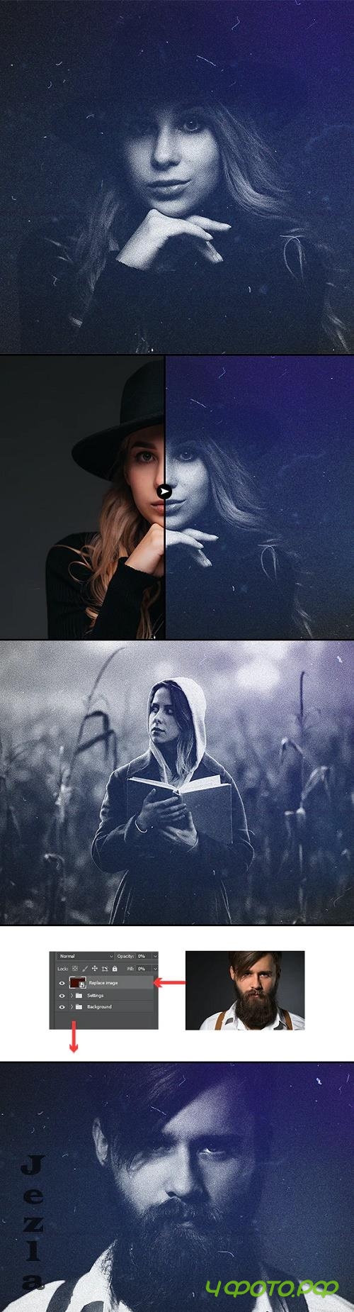 Film Noir Photo Effect - 47345778