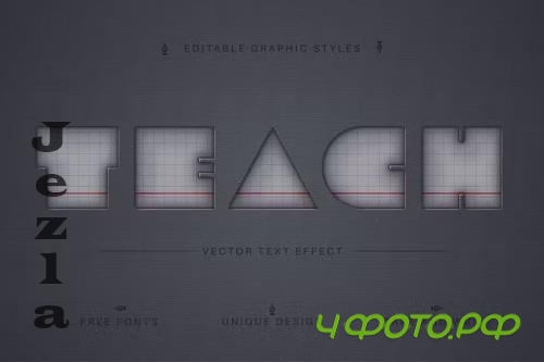 Teach Slice - Editable Text Effect, Font Style - VJ2NXDY