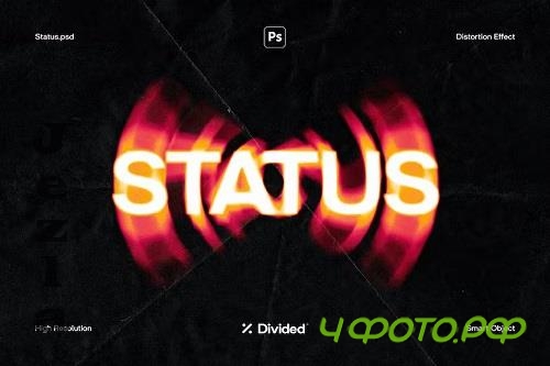Status Text Distortion Effect - QEZBKTJ