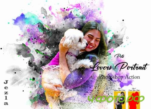 Pets Lovers Portrait Ps Action - 42168854
