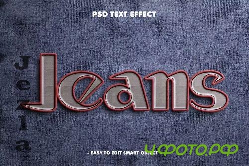 Realistic Embroidery Stitch Jeans Text Effect - XT5L8G2 Realistic Embroidery Stitch Jeans Text Effect - XT5L8G2