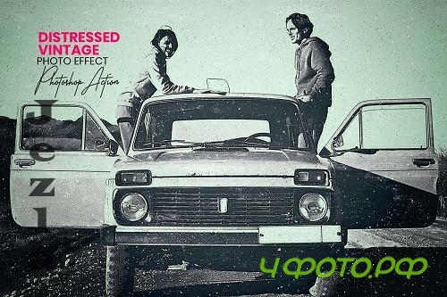 Distressed Vintage Photo Effect - 58617891
