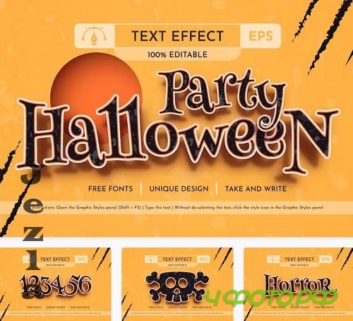 Halloween Party Editable Text Effect - 58616992