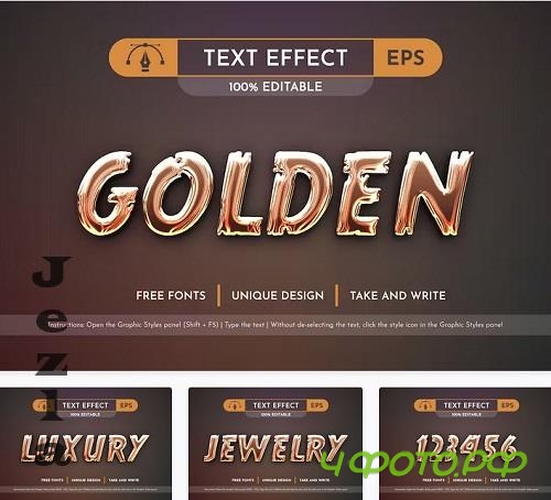 Liquid Gold - Editable Text Effect - 58625765