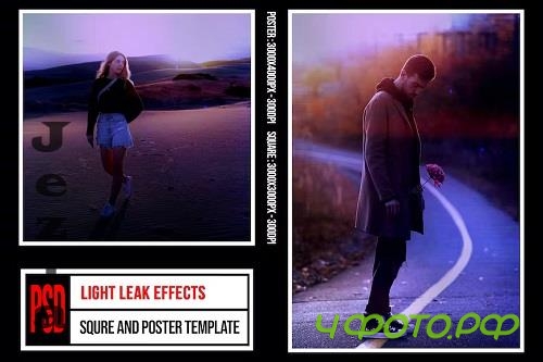 Square & Poster - Light Leak Effects - 8SMH86U