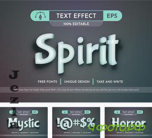 Spirit - Editable Text Effect - 91538115