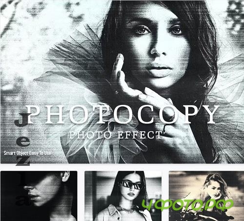 Photocopy Photo Effect - 91565133
