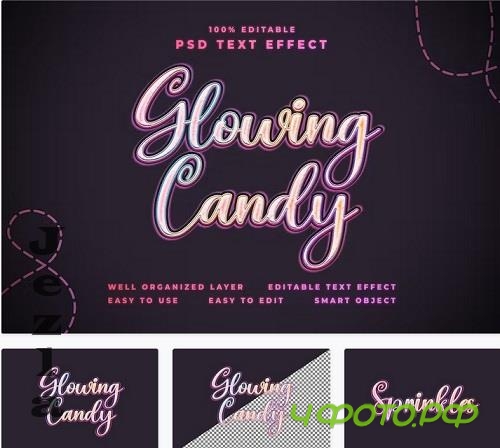 Glowing Candy Text Effect - Z93UVMD