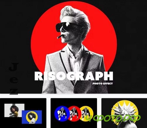 Grain Risograph Photo Effect - 91584901 - P552FTT