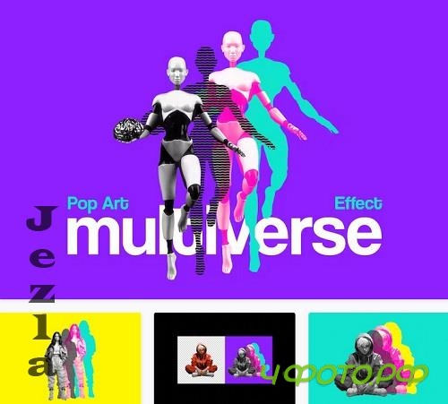 Multiverse Pop Art Photo Effect - 91603278