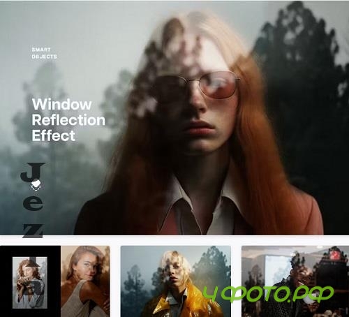Window Reflection Photo Effect - 91607033