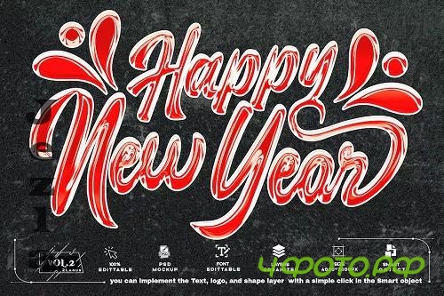 Happy New Year 2024 Text Effect And Logo PSD - FHL8SA3