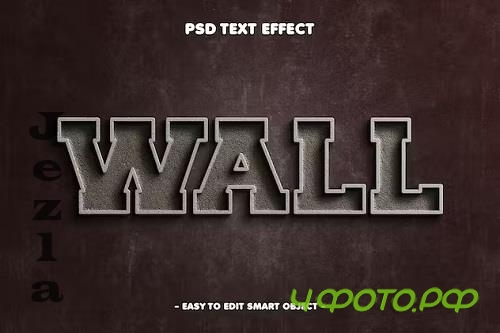 Wall Concrete 3D Layer Style PSD Text Effect - MEPH6TF