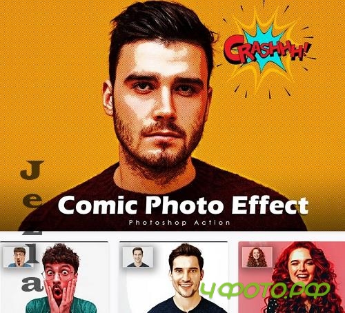 Comic Photo Effect - Photoshop Action - 669KMB4