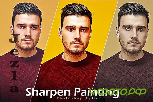 Sharpen Painting Photoshop Action - MWK72YJ