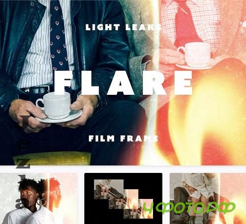 Light Leak Flare Film Frame - 91658575