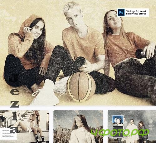 Vintage Exposed Film Photo Effect - L3P6K8S