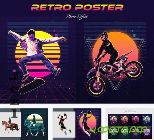 Retro Poster Photo effect - XTCHQS6