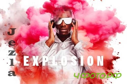Bright Smoke Explosion Photo Effect - 91668664