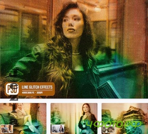 Line Glitch Photo Effects - HBP2M78