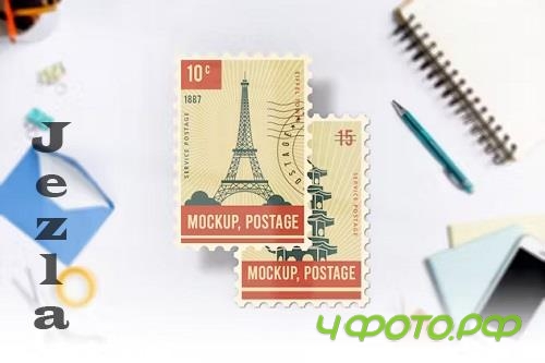 Stamp Postage Mockup - JBFBV2B