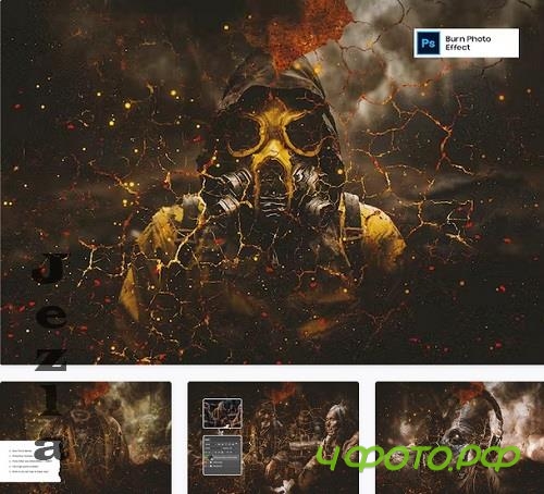 Burn Photo Effect - D6Z9LJA Burn Photo Effect - D6Z9LJA