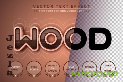 Dark Wood - Editable Text Effect - 13461804