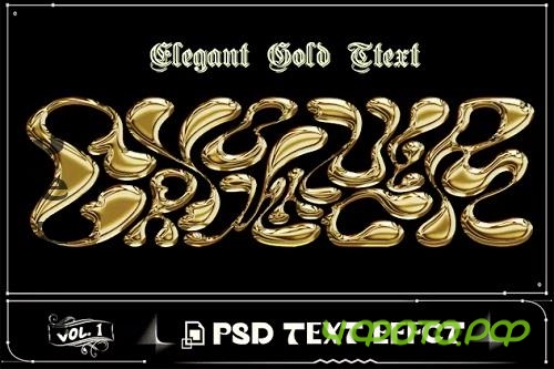 Radiant Golden Text Effect PSD Photoshop Vol 1 - 8ENM26N