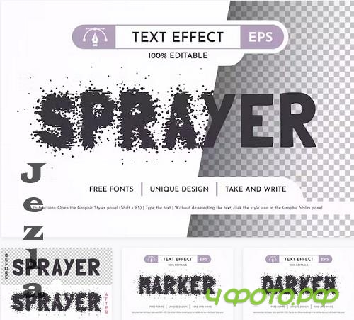 Sprayer - Editable Text Effect - 91890243
