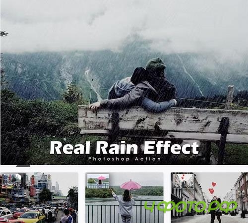 Real Rain Effect Photoshop Actions - ZJRXBR3