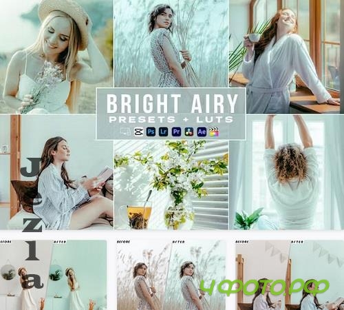 Bright & Airy Video Luts Presets Mobile & Desctop - 9TS3J23