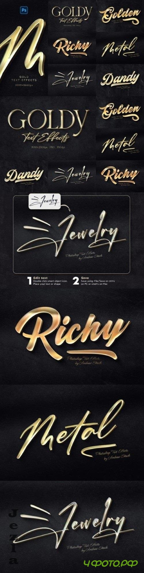Gold Text Effects - 91947513