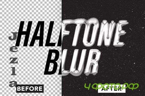 Halftone Blur Text Effect - 2Y5L28M