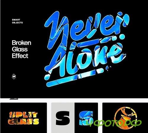 Broken Glass Text & Logo Effect - 91972911