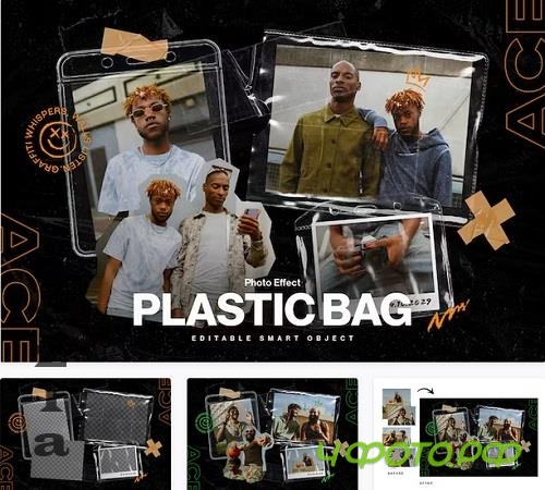 Plastic Bag Overlay Photo Effect Template - YTMQ6P8